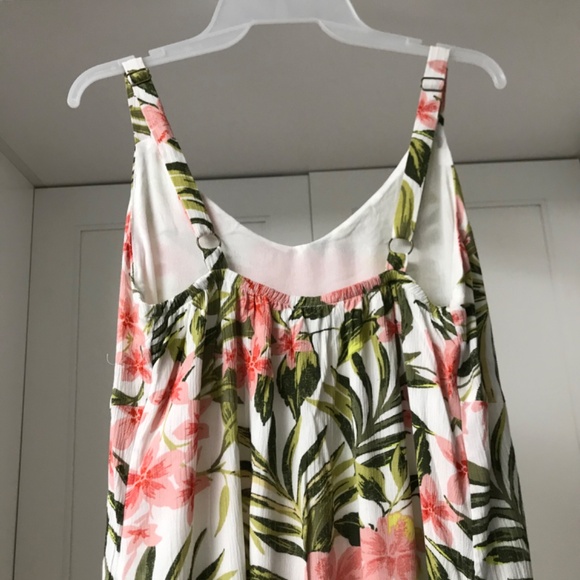 Hurley Ruffle Hem Women’s Maxi Dress S White Floral NWOT - Picture 7 of 14